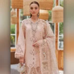 Peach Print by Designs Now Bridal Dress Ladies Fashion Unstitched Women's Clothing